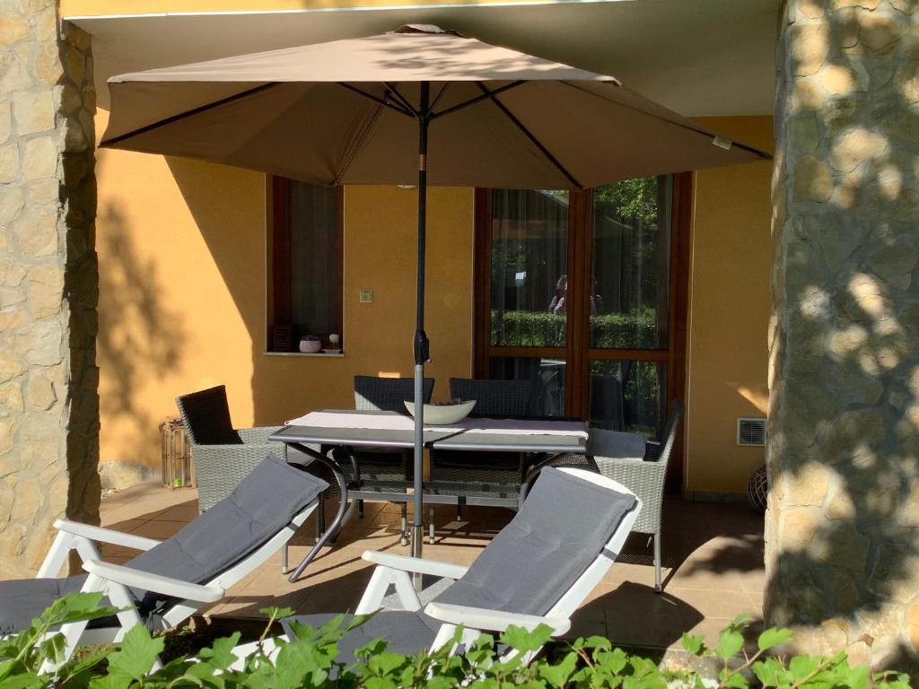 A patio or other outdoor area at Apartman Golf Lux