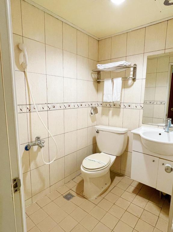 Koupelna v ubytování Family Hotel - Linsen