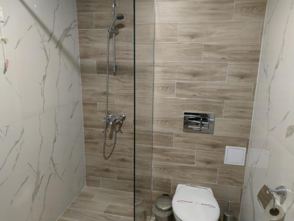 Koupelna v ubytování Hotel Kamenec