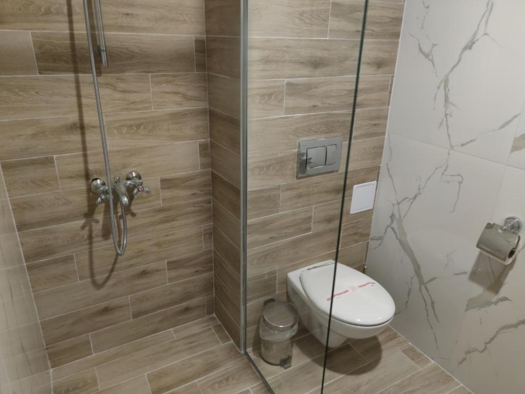 Koupelna v ubytování Hotel Kamenec
