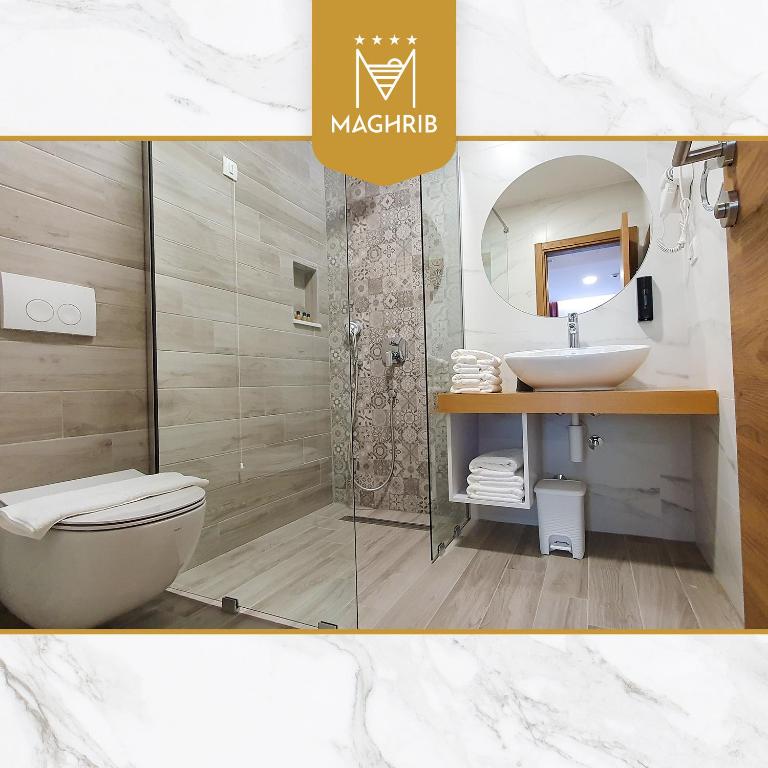 Koupelna v ubytování Maghrib Hotel