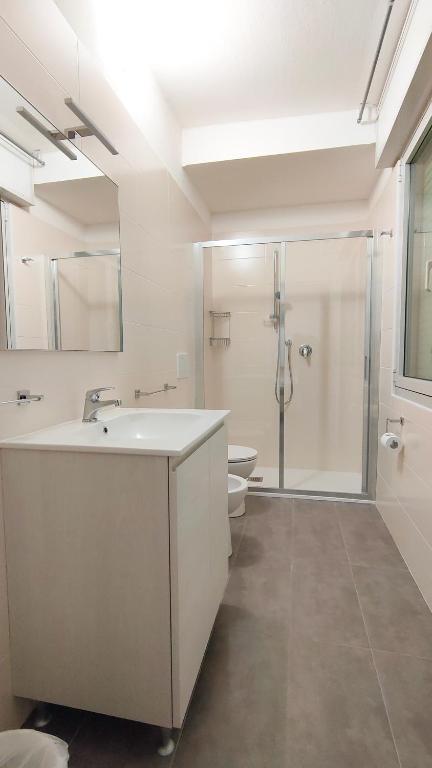 Koupelna v ubytování Hotel Esperia