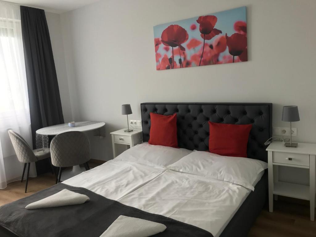 Postel nebo postele na pokoji v ubytování Tóranéző Ház
