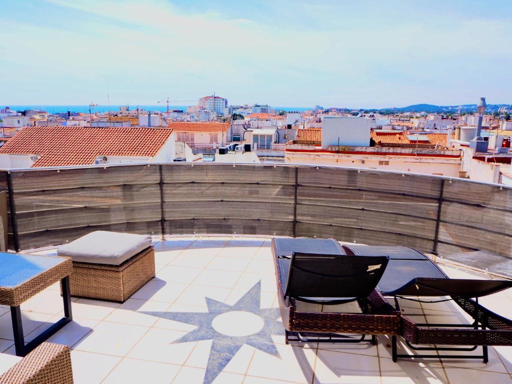 Balkón nebo terasa v ubytování Privat Hotel Liberty Sitges