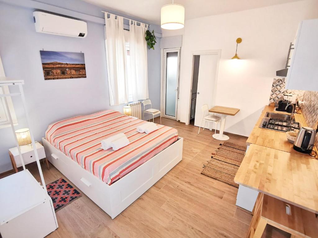 Kuchyň nebo kuchyňský kout v ubytování B&B MiraValle Agrigento