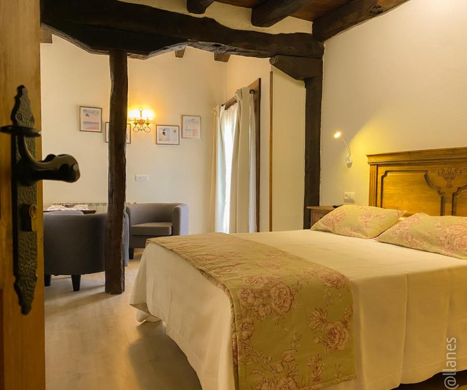 Cama o camas de una habitación en Posada Las Espedillas