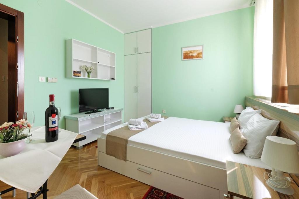 Televiisor ja/või meelelahutuskeskus majutusasutuses Apartments Bohemia