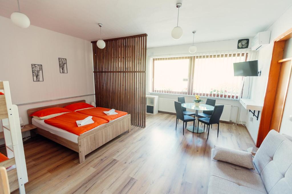 Postel nebo postele na pokoji v ubytování Frankovič Bed&Breakfast