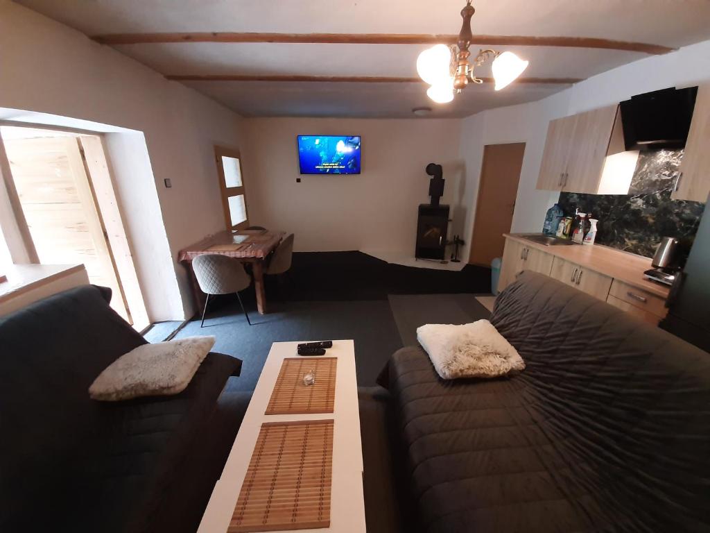 TV a/nebo společenská místnost v ubytování Apartmány Maksičky
