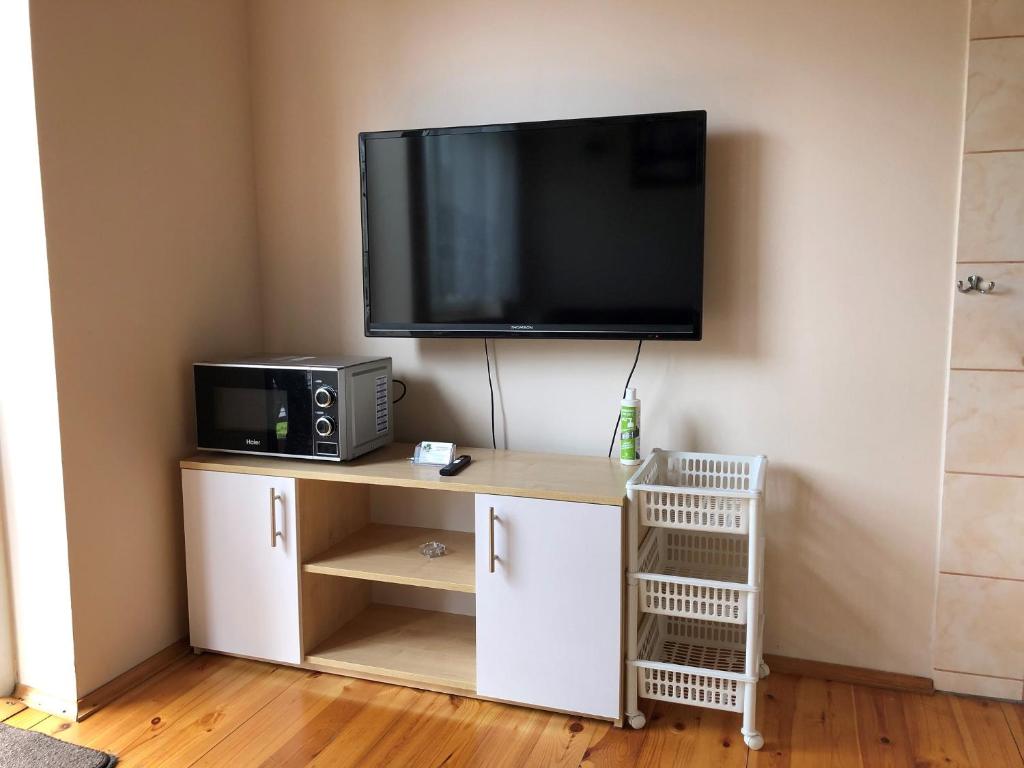 Kuchyň nebo kuchyňský kout v ubytování Apartamenty pod dębem