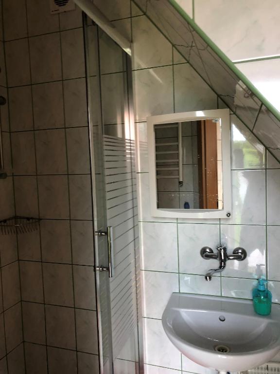 Koupelna v ubytování Apartamenty pod dębem