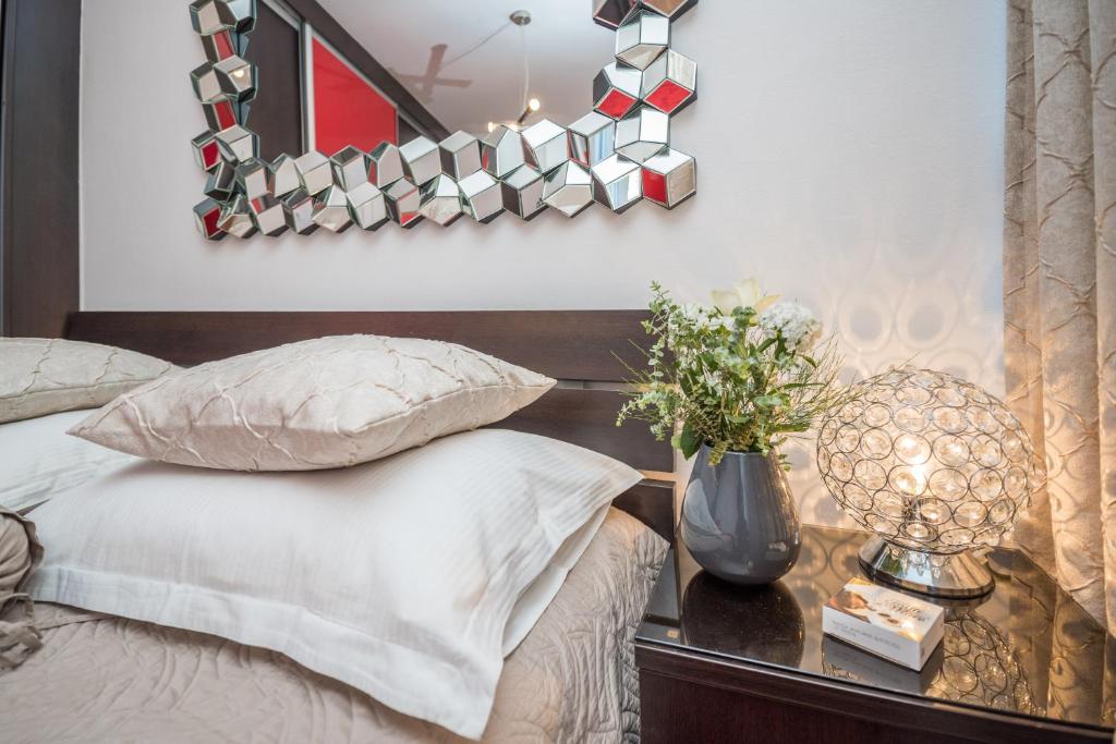 Posteľ alebo postele v izbe v ubytovaní Marina Yacht Apartment