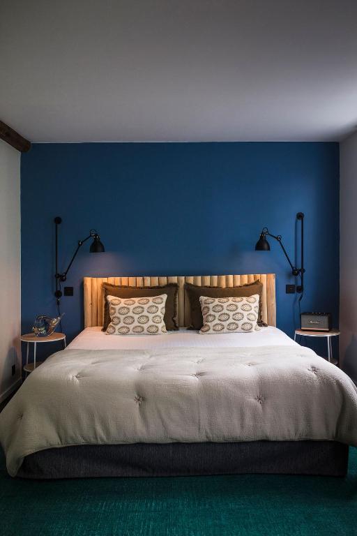 Postel nebo postele na pokoji v ubytování L'Auberge Basque-Relais & Châteaux