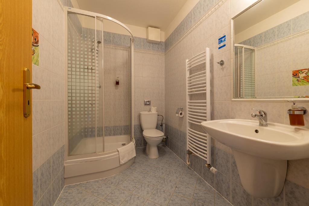 Koupelna v ubytování Hotel U Sládka