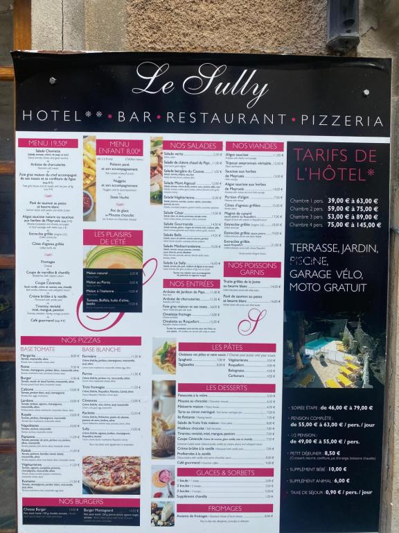 Certifikát, hodnocení, plakát nebo jiný dokument vystavený v ubytování Hotel Le Sully