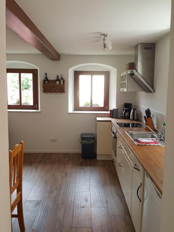 Kuchyň nebo kuchyňský kout v ubytování Ferienwohnung-Max-22