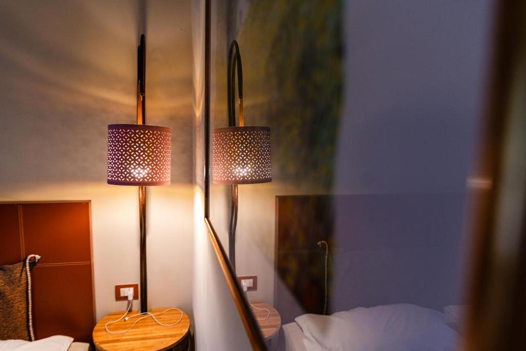 Postel nebo postele na pokoji v ubytování Hotel Langhe