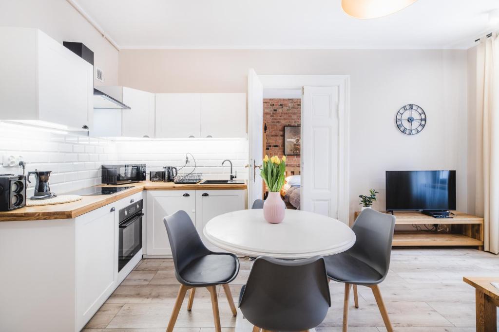 Kuchyňa alebo kuchynka v ubytovaní Modern Apartments Toruń 1 Stare Miasto-Centrum