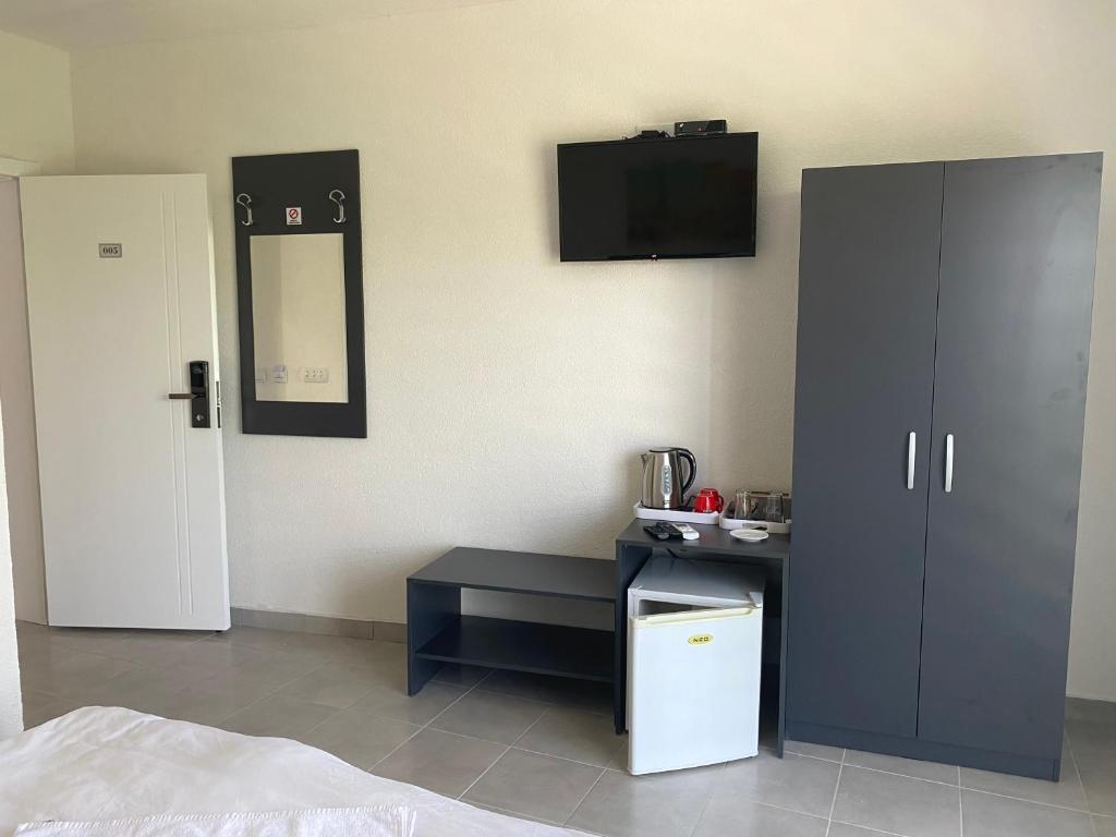 Kuchyň nebo kuchyňský kout v ubytování Hotel Etno Selo Timcevski