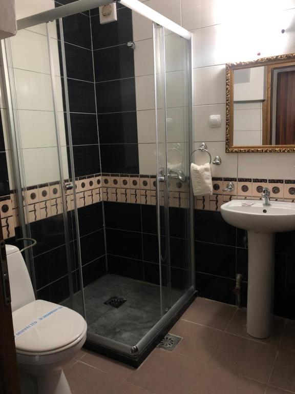 Koupelna v ubytování Hotel Etno Selo Timcevski