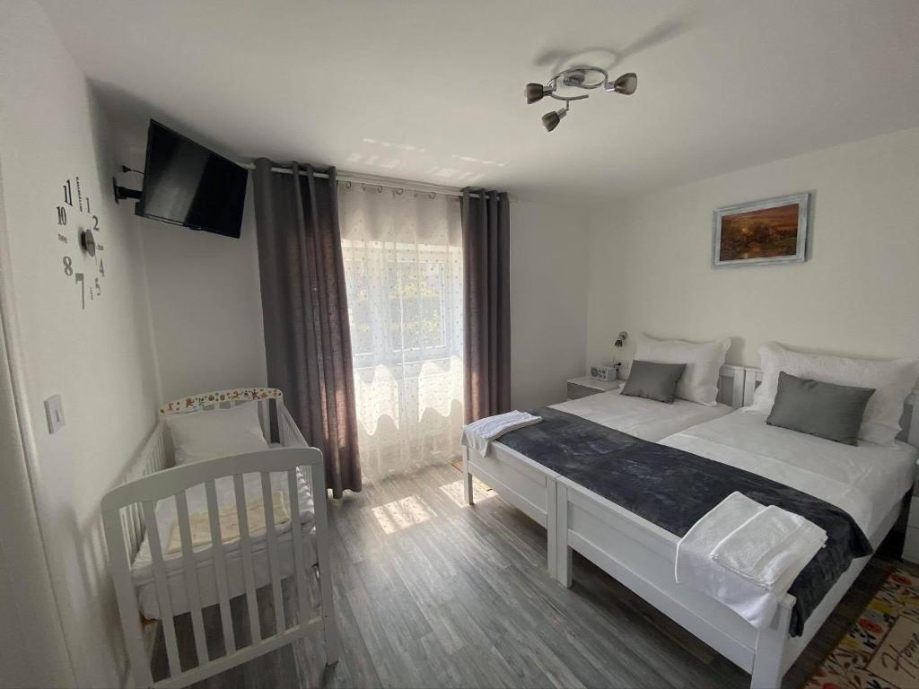 Posteľ alebo postele v izbe v ubytovaní Bolkovac Apartman Ulica Donje selo 33 Fužine