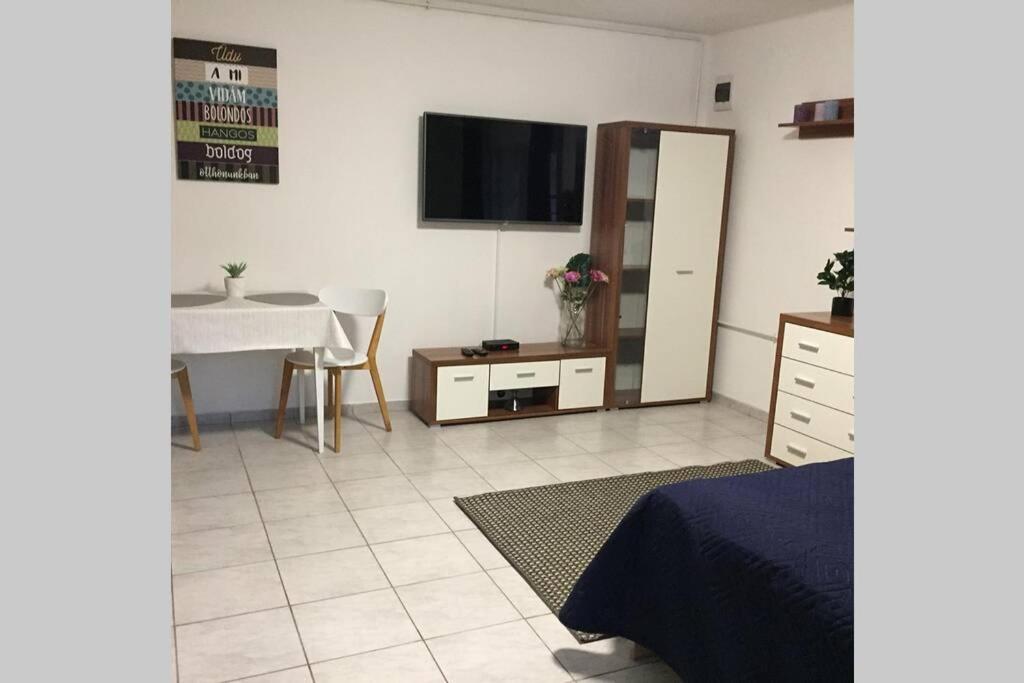 Televízia a/alebo spoločenská miestnosť v ubytovaní JAndi apartman