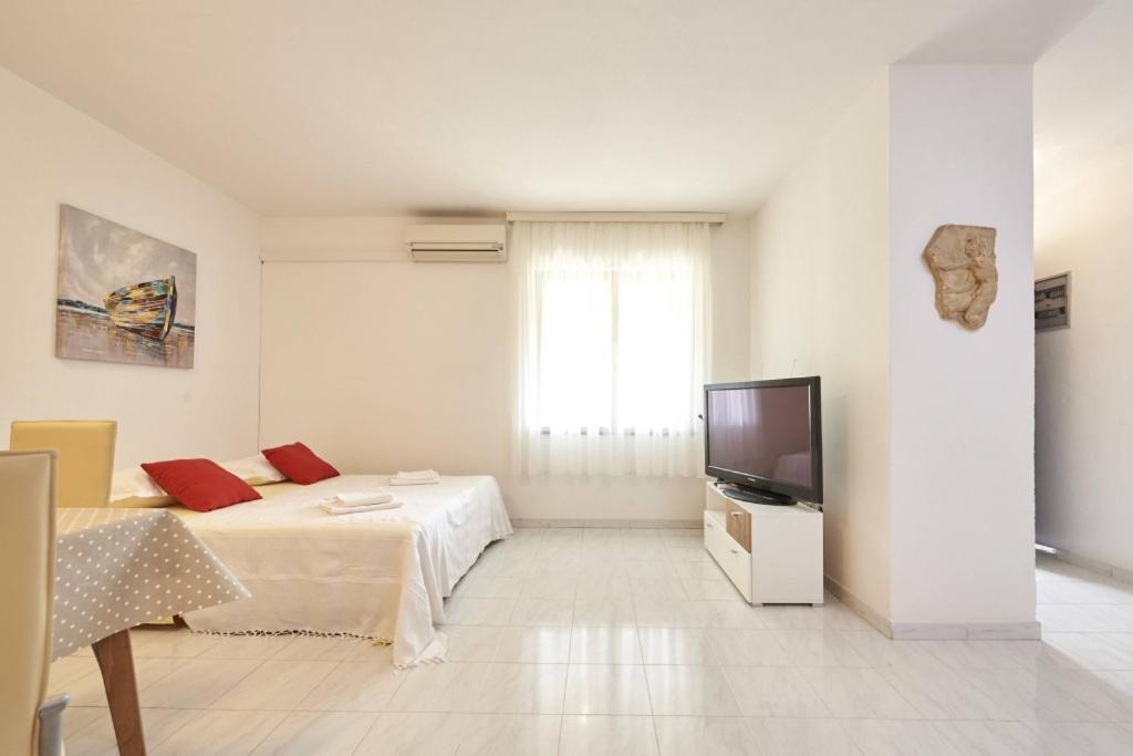 Televízia a/alebo spoločenská miestnosť v ubytovaní Apartment in Slatine with Terrace, Air conditioning, Wi-Fi (4789-2)
