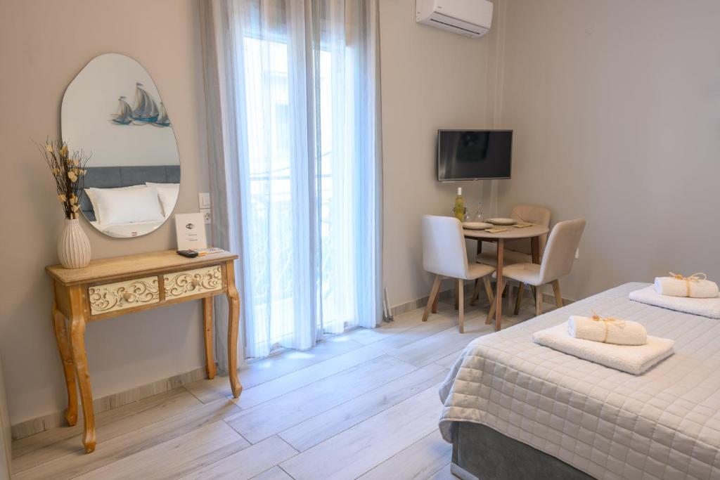 Telewizja i/lub zestaw kina domowego w obiekcie Casa Voula