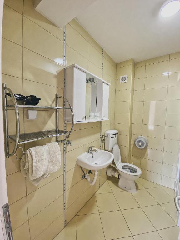 Koupelna v ubytování Apartments Bellevue - Otasevic
