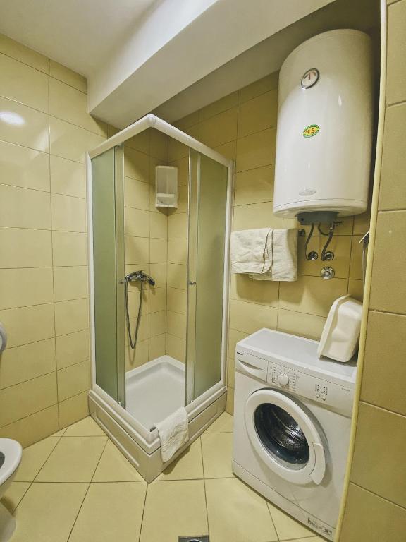 Koupelna v ubytování Apartments Bellevue - Otasevic