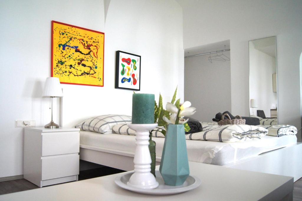 Postel nebo postele na pokoji v ubytování Beautiful Apartment 3 City Center