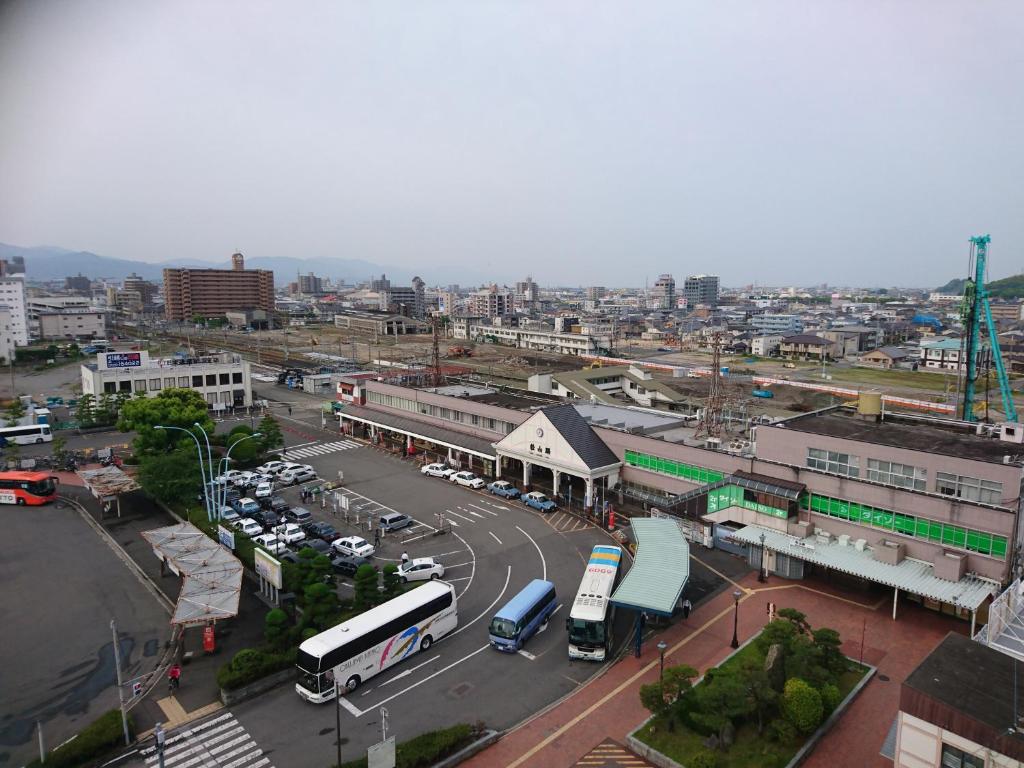 Letecký snímek ubytování Terminal Hotel Matsuyama