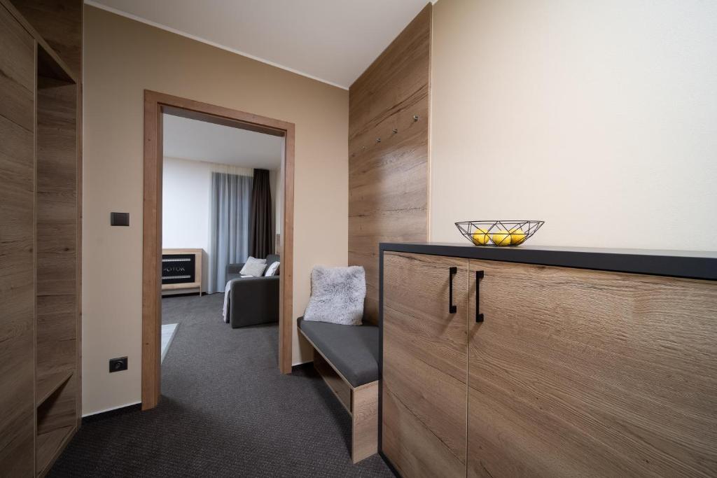 Kuchyň nebo kuchyňský kout v ubytování Hotel Zelený potok