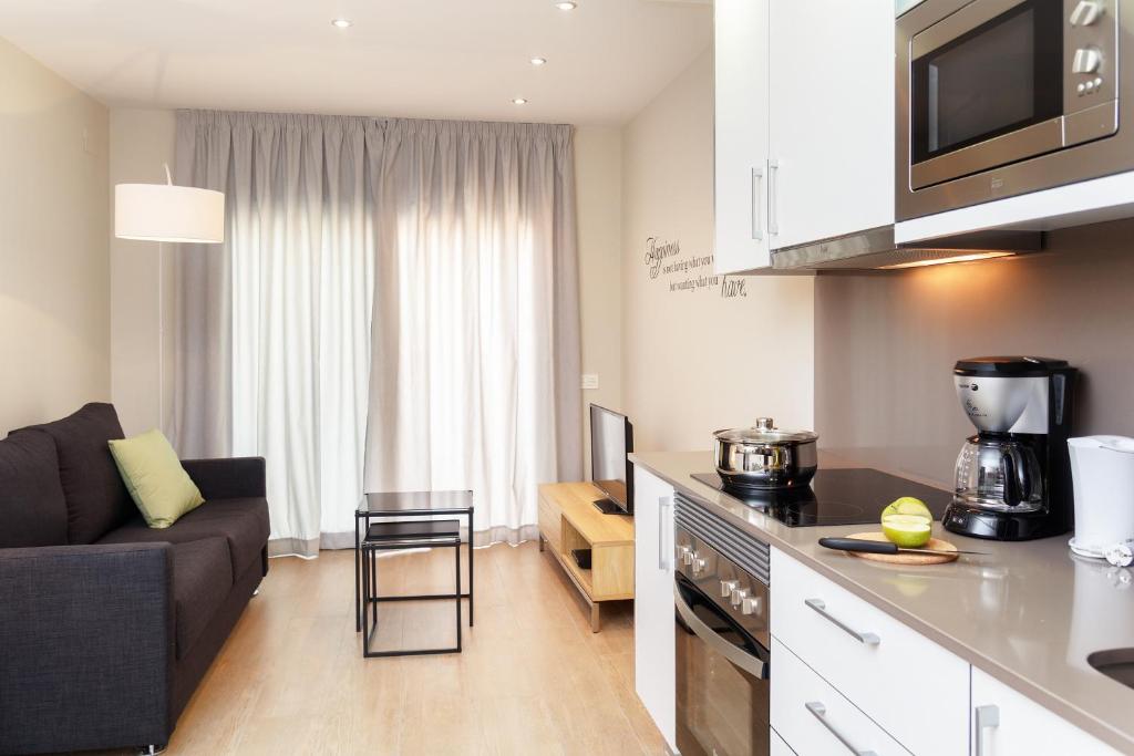 Kuchyňa alebo kuchynka v ubytovaní Feelathome Plaza Apartments