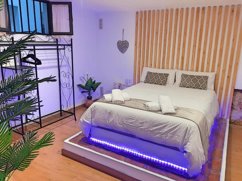 Postel nebo postele na pokoji v ubytování Duplex juderia de Cordoba