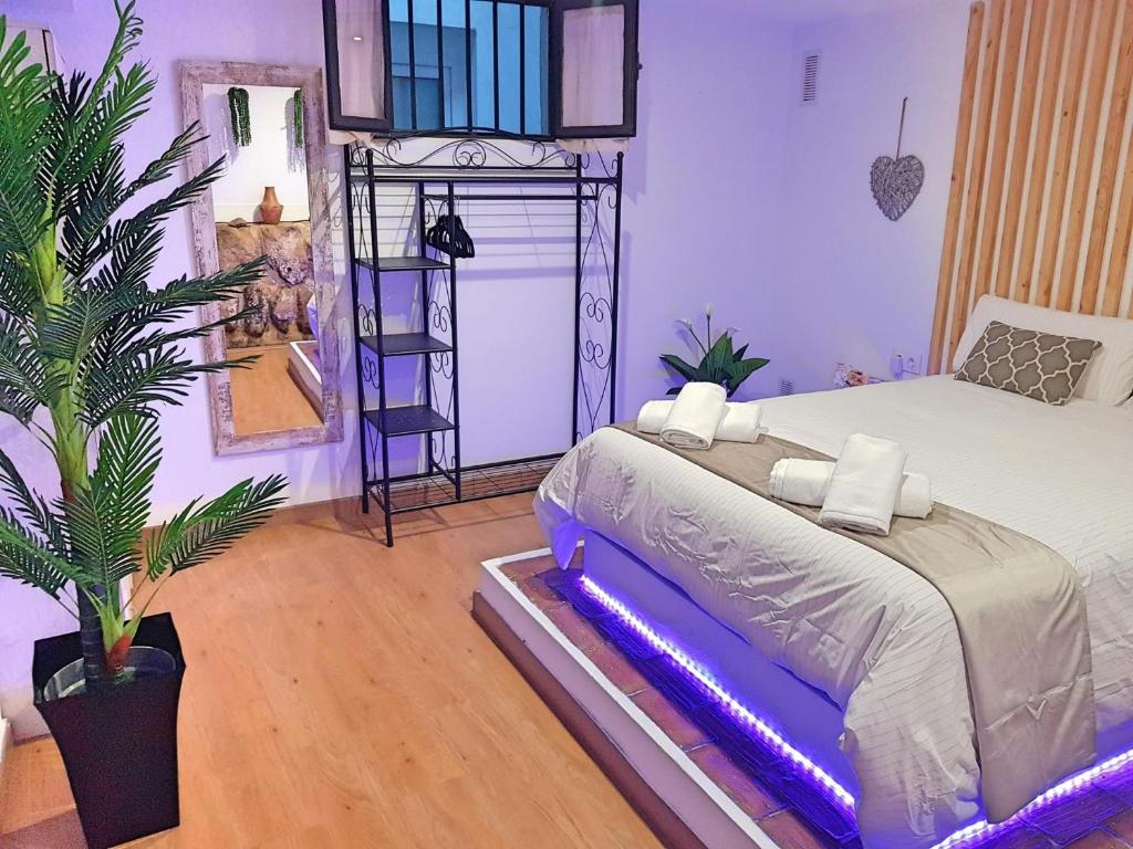 Postel nebo postele na pokoji v ubytování Duplex juderia de Cordoba