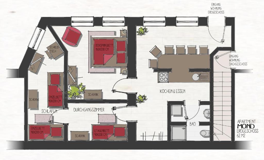 Villa Backstein OBO19 - Apartamento De Tres Dormitorios Mond