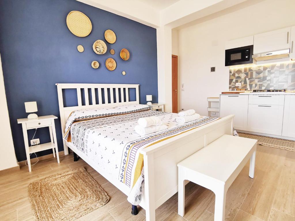 Postel nebo postele na pokoji v ubytování B&B MiraValle Agrigento
