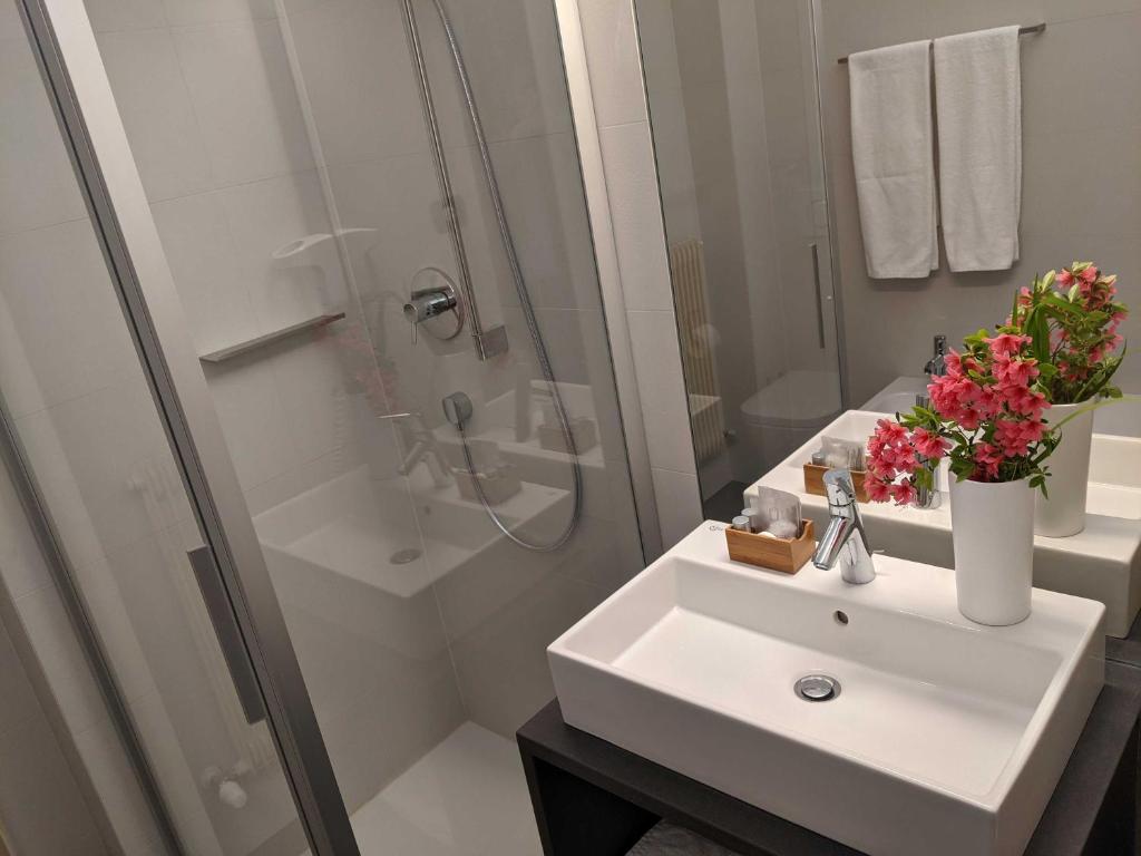 Koupelna v ubytování Hotel Schönbrunn