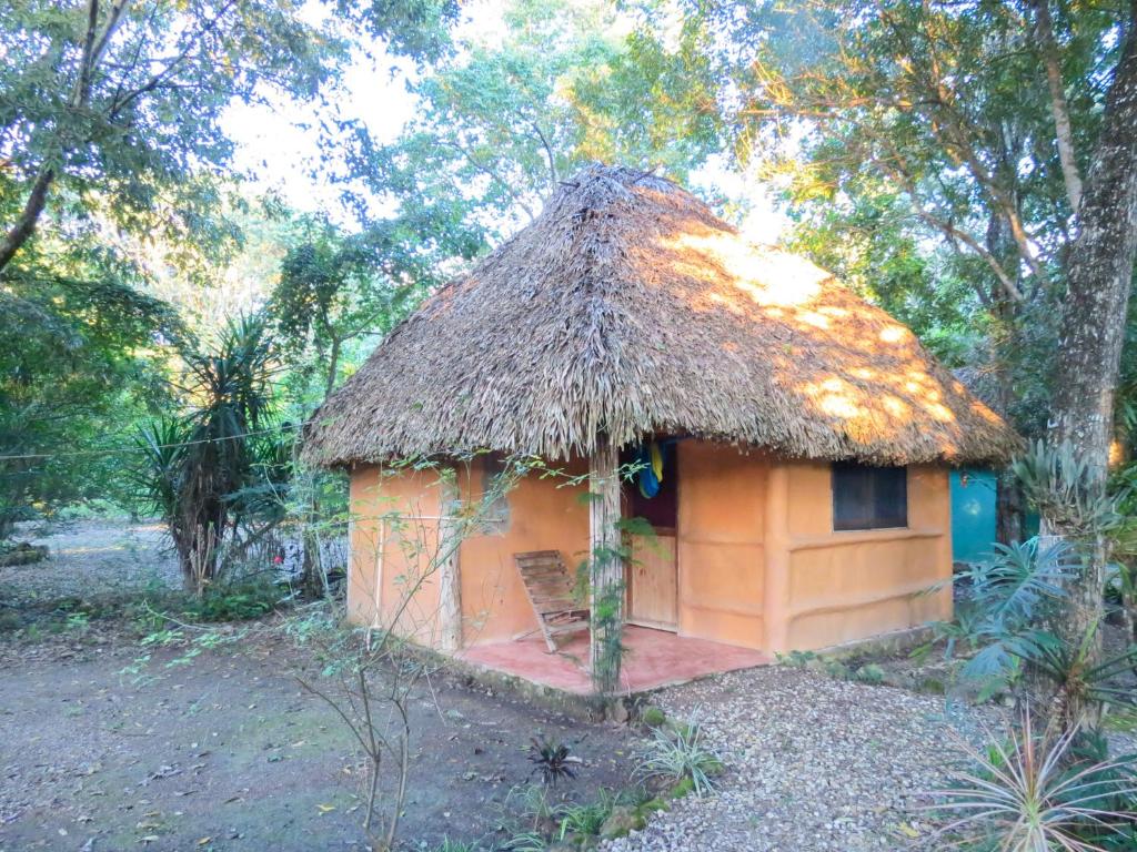 Zahrada ubytování Cabañas Calakmul