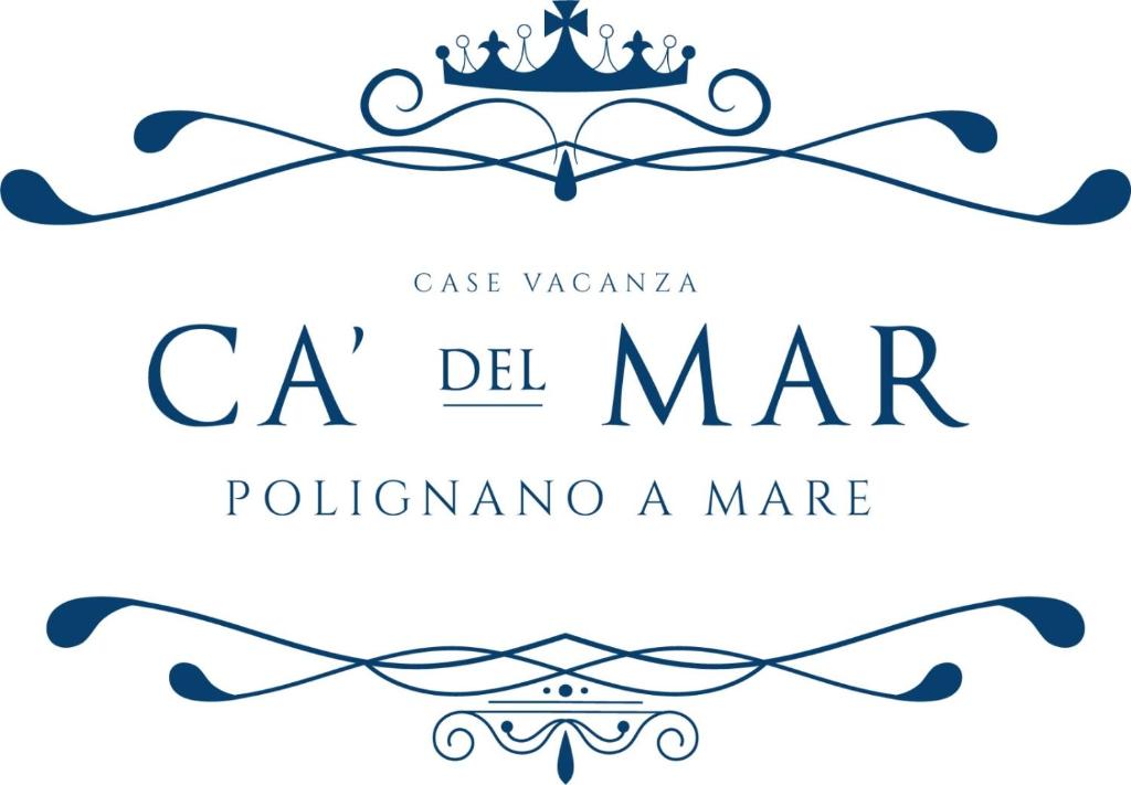 ein Satz von drei Logos für einen Mar Salon mit einer Krone in der Unterkunft Cà del Mar in Polignano a Mare