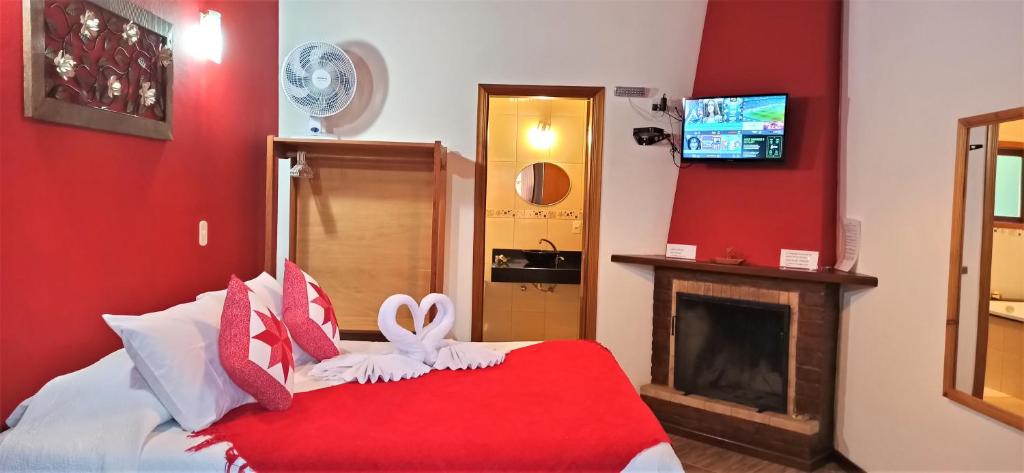 TV a/nebo společenská místnost v ubytování Pousada Nascer da Lua