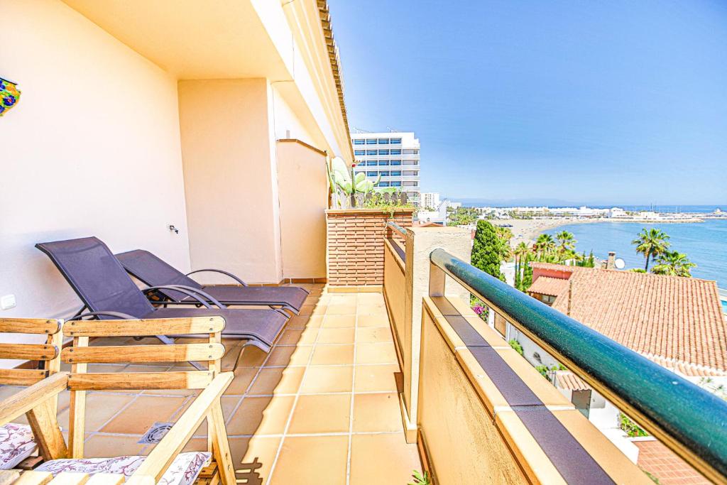 Balkón nebo terasa v ubytování Estupendo apartamento con vistas al mar