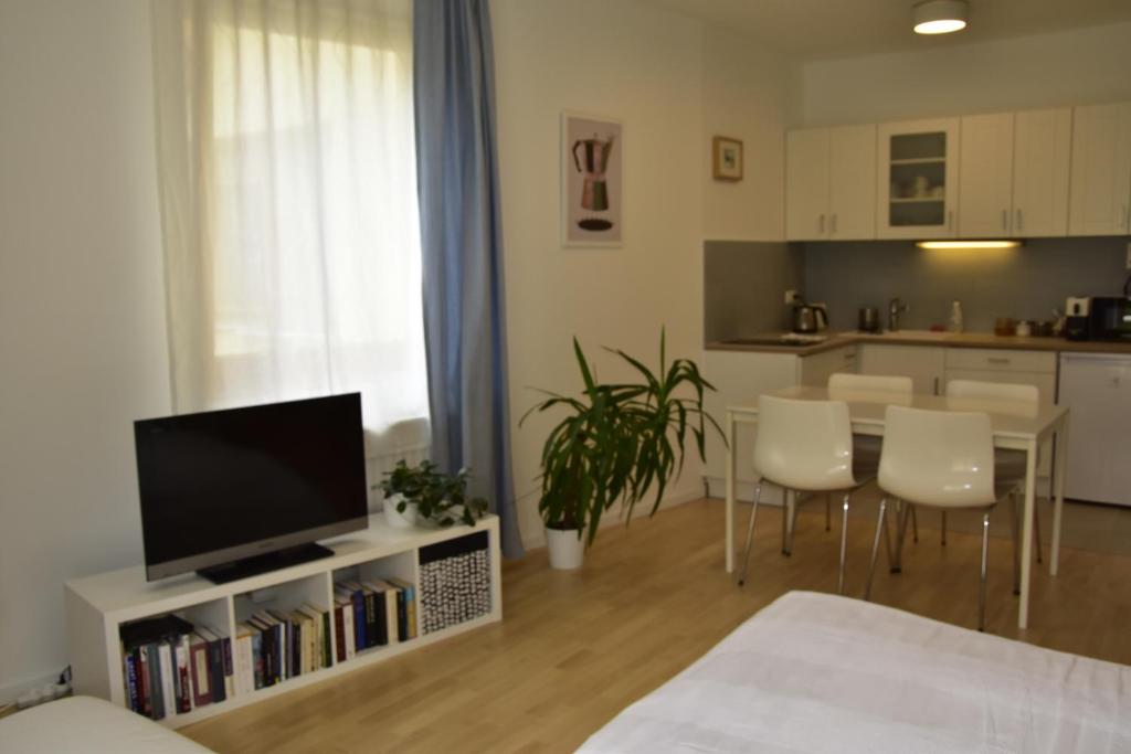 Kuchyň nebo kuchyňský kout v ubytování STM3 Apartman