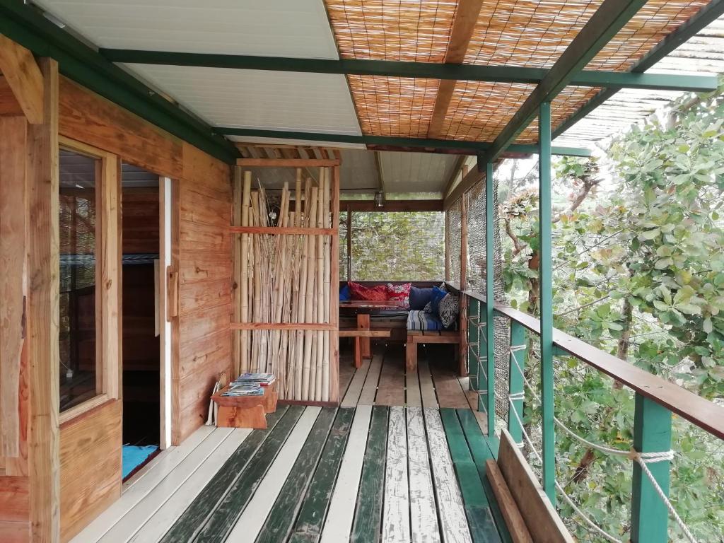 Balkón nebo terasa v ubytování Sunset rooms - Auberge Polynésienne