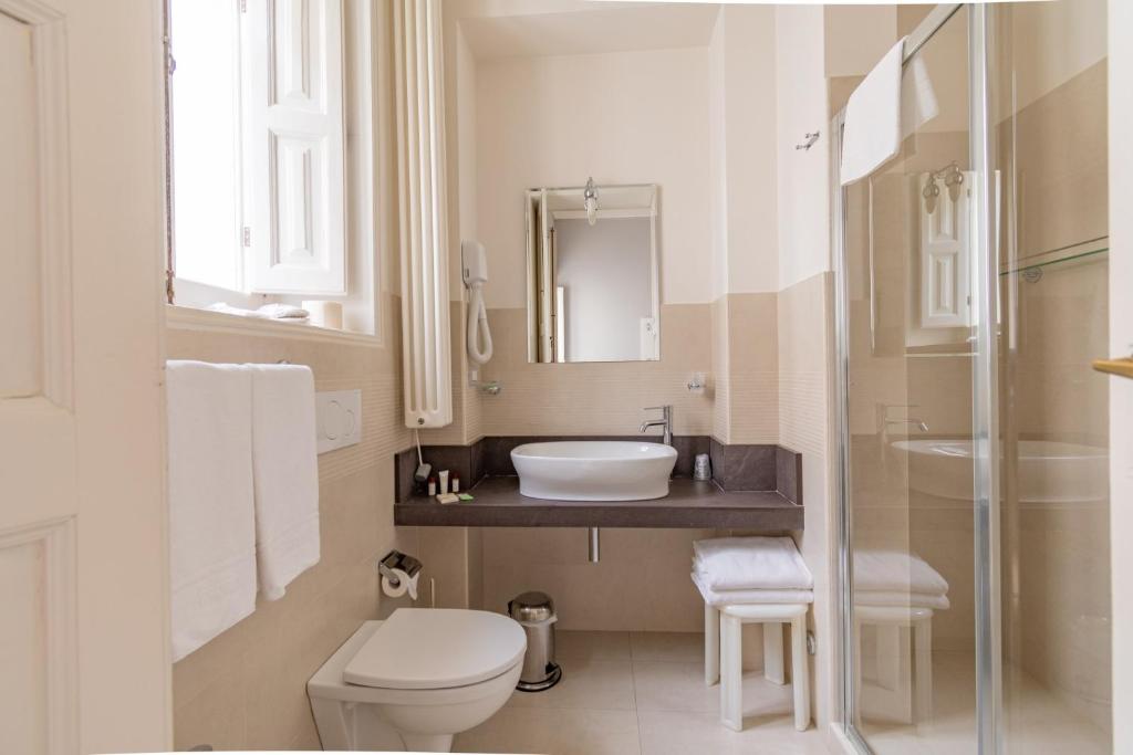 Koupelna v ubytování Hotel Belami