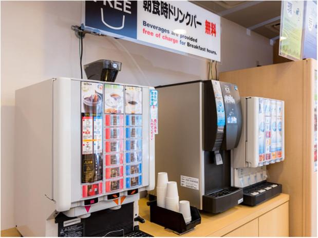 Příslušenství pro přípravu čaje a kávy v ubytování Super Hotel Yonago Ekimae