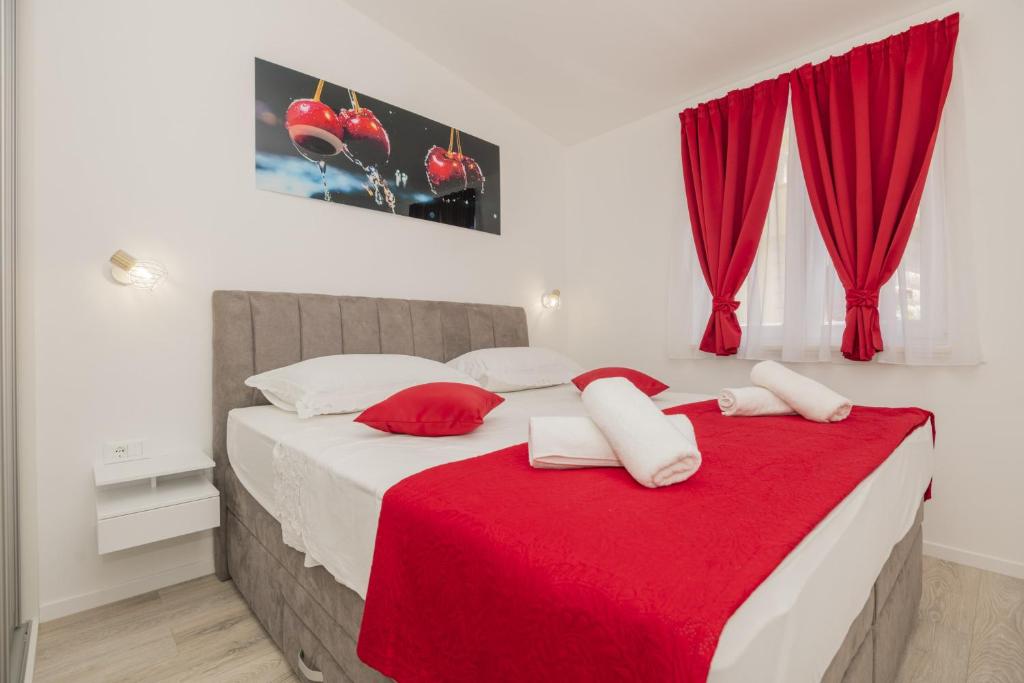 Postel nebo postele na pokoji v ubytování Holiday Home Maslina