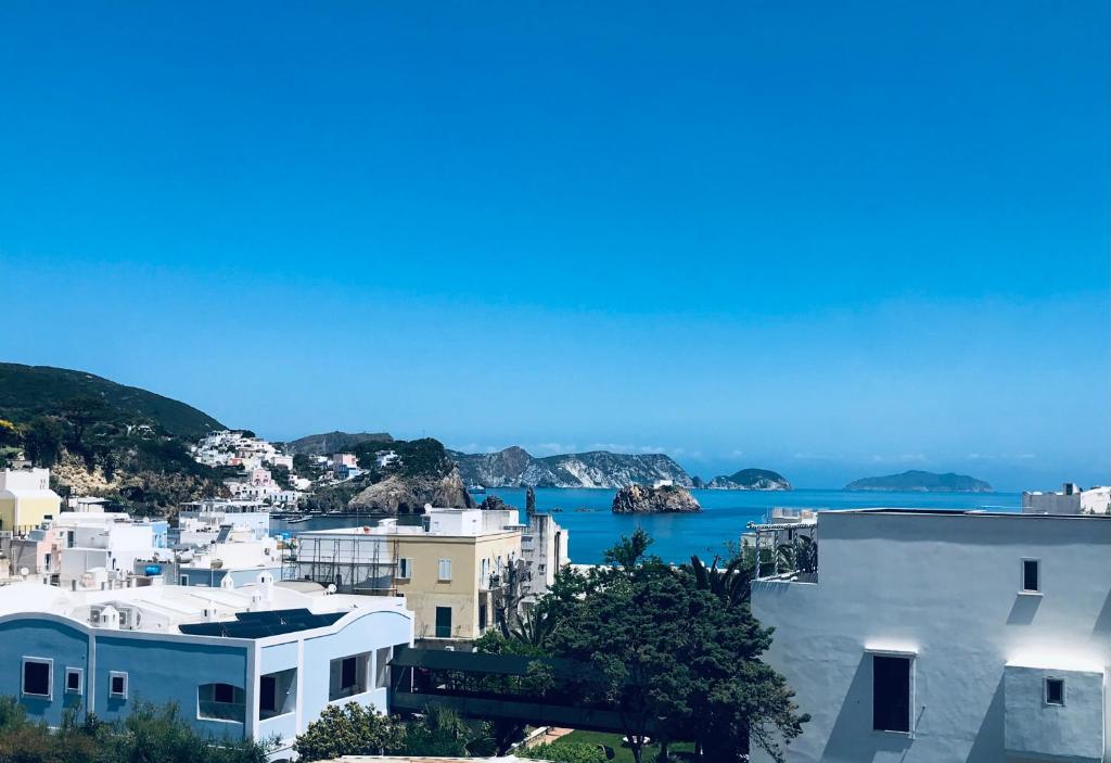 a view of the ocean from a building at Pausa mare Ponza - Immobilevante in Ponza