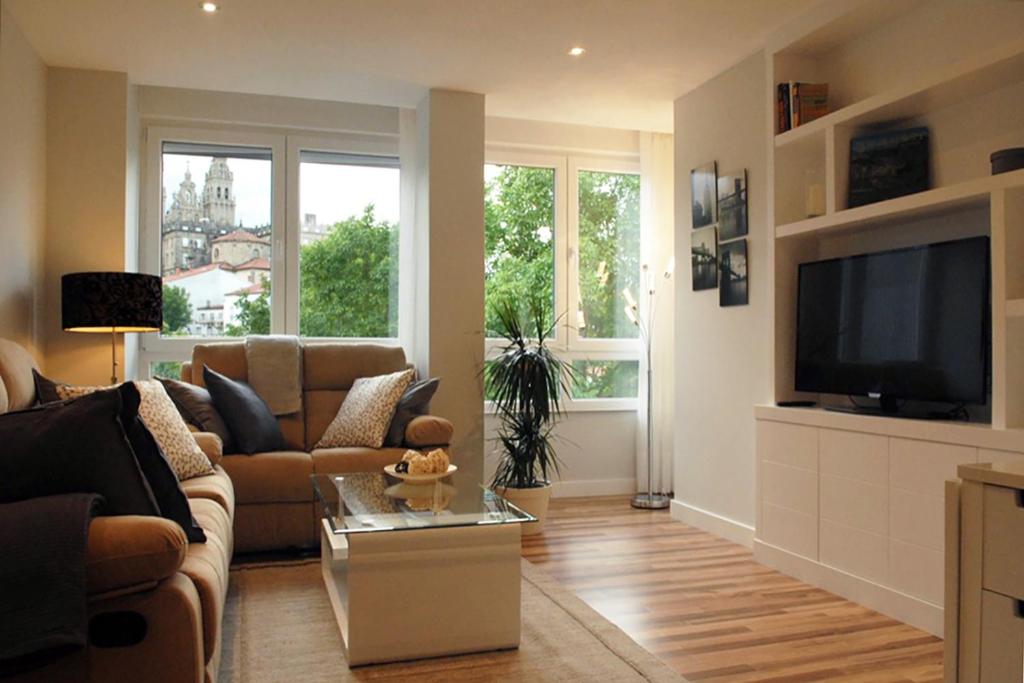 TV a/nebo společenská místnost v ubytování Silver Home